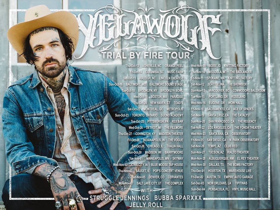 Yelawolf анонсировал даты тура «Trial By Fire Tour». Плюс информация о
